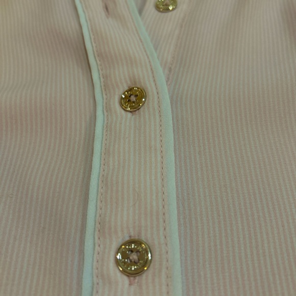 pink and white striped tommy hilfiger blouse - Picture 3 of 6